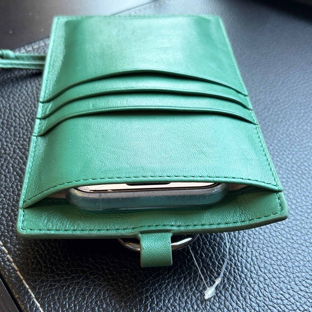 Free People Suns Out Crossbody Purse Pouch Leather Golf Green Concert NEW - Picture 13 of 13